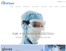 Tablet Screenshot of bioclean.com